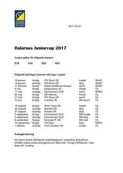 Program Dalarnas Juniorcup