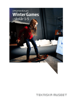 Elevuppgifter till Winter Games, årskurs 1-5