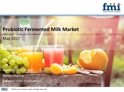 Probiotic Fermented Milk Market Dynamics, Forecast, Analysis and Supply Demand 2017-2027