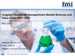 Tungsten Disulphide Nanoparticles Market Revenue and Value Chain 2017-2027