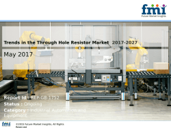 Future Market Insights has announced the addition of the “Through Hole Resistor Market: Global Industry Analysis and Opportunity Assessment 2017-2027" report to their offering.