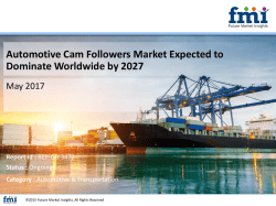 Automotive Cam Followers Market Expected to Dominate Worldwide by 2027