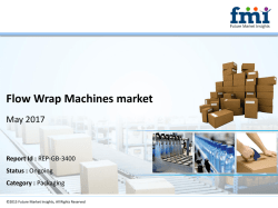 Flow Wrap Machines market Shares, Strategies and Forecast Worldwide, 2017 to 2027
