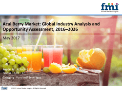 Acai Berry Market Poised for Robust CAGR of over 12.6% through 2026