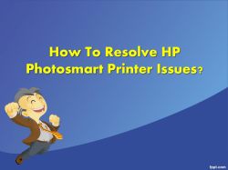 How To Resolve HP Photosmart Printer Issues?