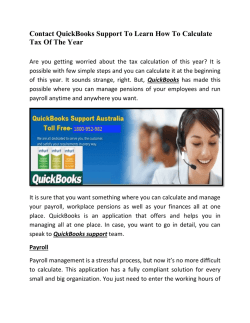 Contact QuickBooks Support To Learn How To Calculate Tax Of The Year