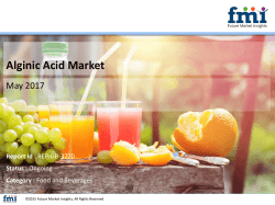 Alginic Acid Market Food Growth and Forecast 2017-2027
