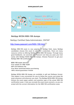 NetApp NCDA NS0-158 dumps