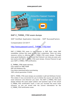 SAP C_THR86_1702 exam dumps