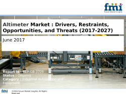 Altimeter Market : Drivers, Restraints, Opportunities, and Threats (2017-2027)