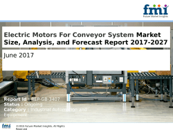 Electric Motors For Conveyor System Market Size, Analysis, and Forecast Report 2017-2027