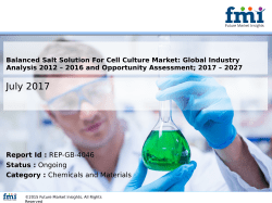 Balanced Salt Solution For Cell Culture Market