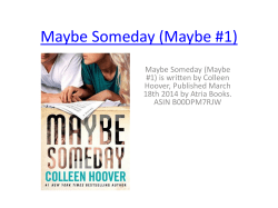 Maybe Someday (Maybe 1)