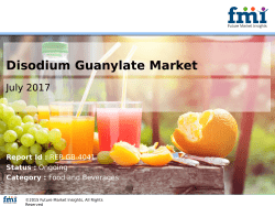 Disodium Guanylate Market  : In-Depth Market Research Report 2017 – 2027