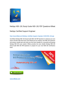 NS0-191 NetApp Certification Training
