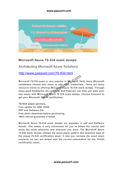 Microsoft Azure 70-534 exam dumps