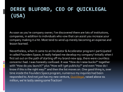 Derek Bluford, Ceo of Quicklegal (USA)