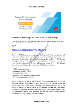 Microsoft Exchange Server 2016 70-345 dumps