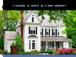 3 Reasons To Invest In A Home Warranty