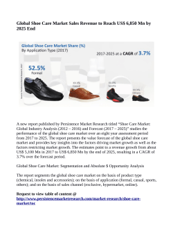 Shoe Care Market Anticipated to Reach US$ 6,850 Million By 2025