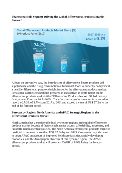 Effervescent Products Market Anticipated To Value US$ 57 Billion By 2025