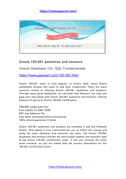 Oracle 1Z0-061 questions and answers
