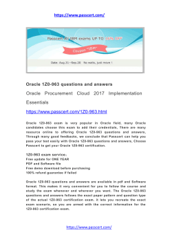 Oracle 1Z0-963 questions and answers