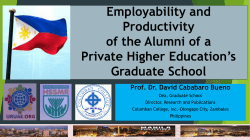 Employability and Productivity of GS Graduates ASSHIS-17 ppt