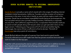 Derek Bluford donates to regional underserved institutions