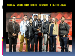 Friday Spotlight Derek Bluford & Quicklegal