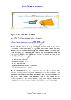 MySQL 5.6 1Z0-883 dumps