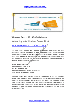 Windows Server 2016 70-741 dumps