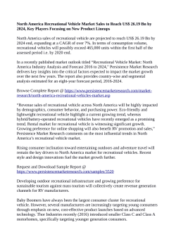 North America Recreational Vehicles Market Projected To Value US$ 26.19 Billion By 2024