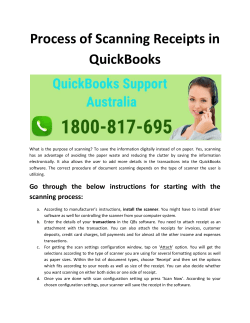 Process of Scanning Receipts in QuickBooks