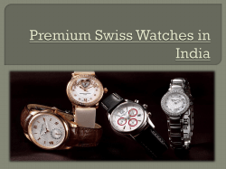 Premium Swiss Watches in India