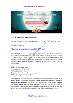 Citrix 1Y0-311 exam dumps