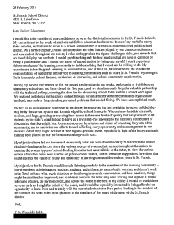 Thomas Woznicki Employment Application Letters (February 2011 - September 2013)