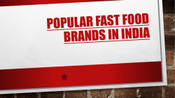 Popular Fast Food Brands in India