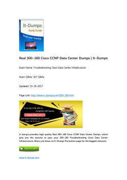 [2017 New] CCNP Data Center 300-180 DCIT Real Dumps