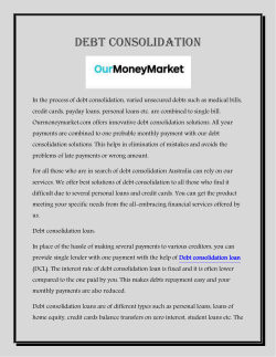 Debt Consolidation