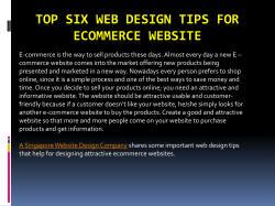 Top Six Web Design Tips for eCommerce Website