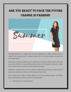 Are You Ready to face the future change in fashion