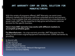 Amt warranty corp an ideal solution for manufacturers