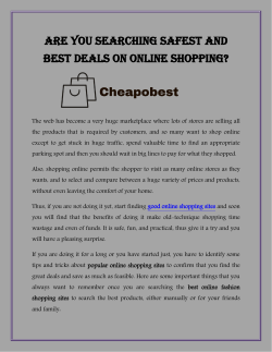 Are You Searching Safest and Best Deals On Online Shopping