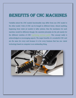 Benefits of CNC Machines