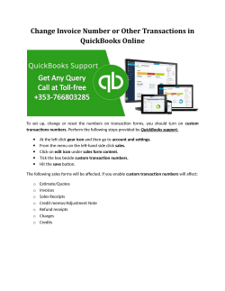 Change Invoice Number or Other Transactions in QuickBooks Online