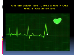Five Web Design Tips to make a Health Care Website More Attractive
