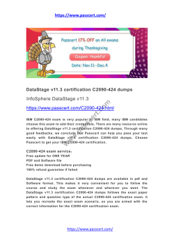 DataStage v11.3 certification C2090-424 dumps