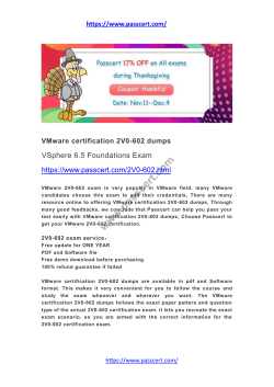 VMware certification 2V0-602 dumps