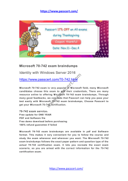Microsoft 70-742 exam braindumps